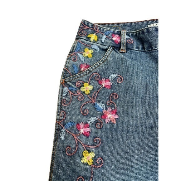 Tommy Hilfiger Women's Embroidered Flare Light Blue Denim‎ Jeans 8 - Picture 5 of 7